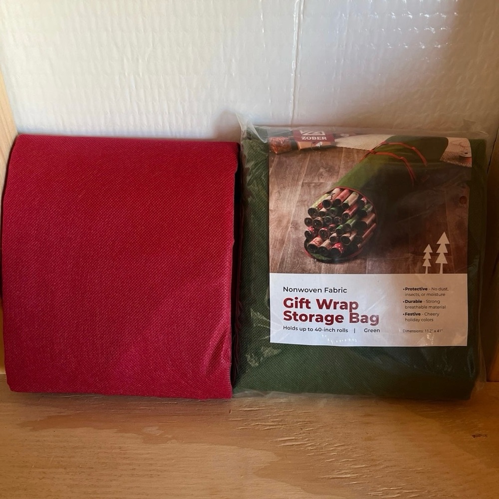 (2) New! Gift Wrap Storage Bags